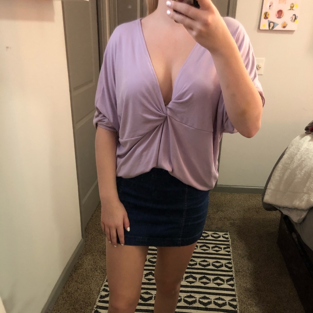 pastel purple tunic top